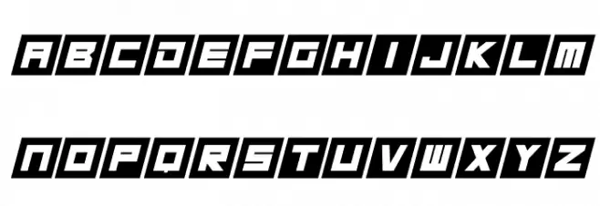 Megatech Italic Шрифта строчной