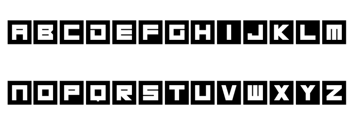 Megatech Font LOWERCASE