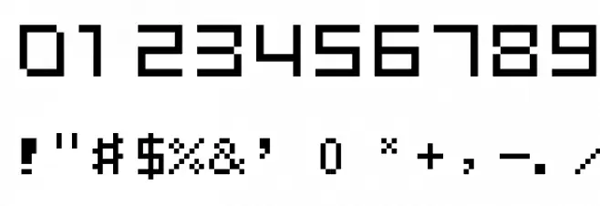 Megaten 20XX Font OTHER CHARS