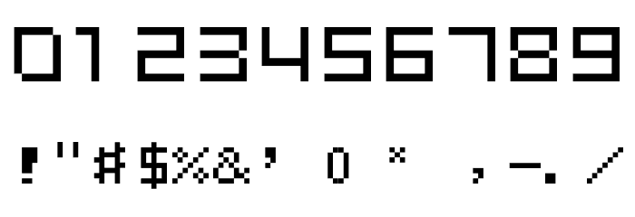 Megaten 20XX Font OTHER CHARS