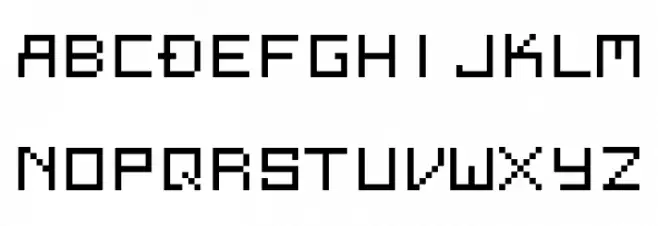 Megaten 20XX फ़ॉन्ट अपरकेस