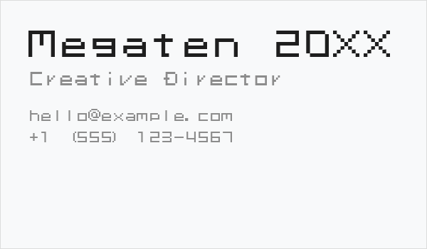 Megaten 20XX Business Card