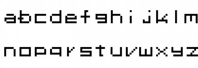 Megaten 20XX Schriftart Kleinbuchstaben