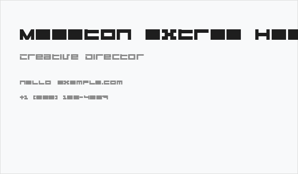 Megaton Extras Heavy Business Card