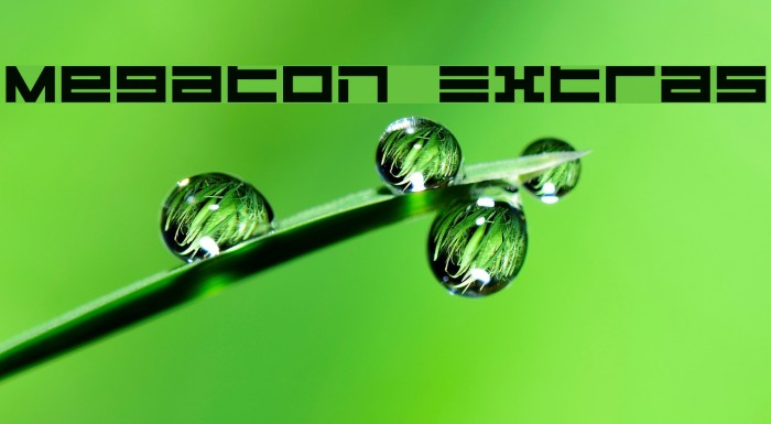Megaton Extras Font examples