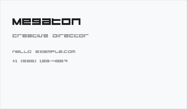 Megaton Business Card