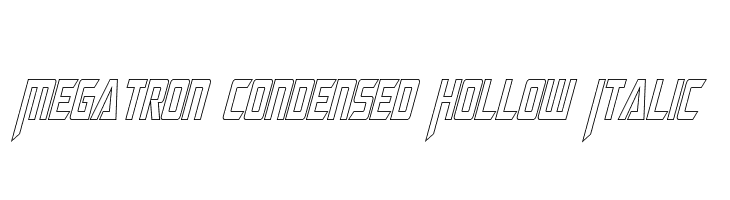 Megatron Condensed Hollow Italic  免费字体下载