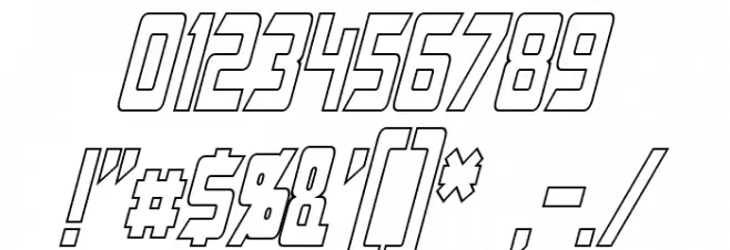 Megatron Condensed Hollow Italic  