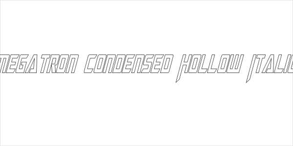Megatron Condensed Hollow Italic Logo