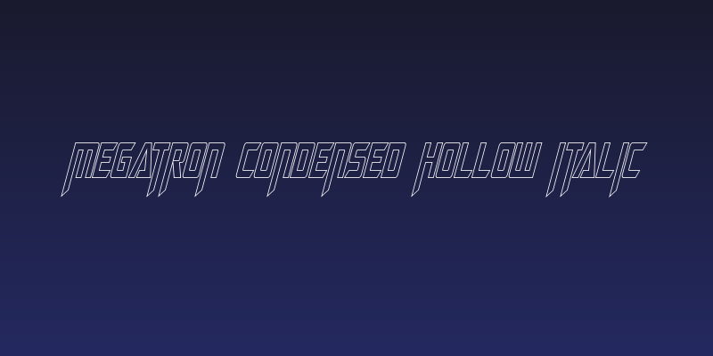 Megatron Condensed Hollow Italic Social Header