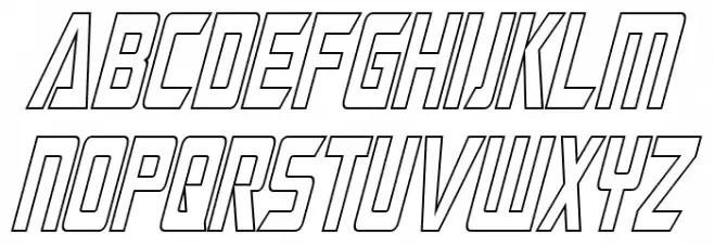 Megatron Condensed Hollow Italic  