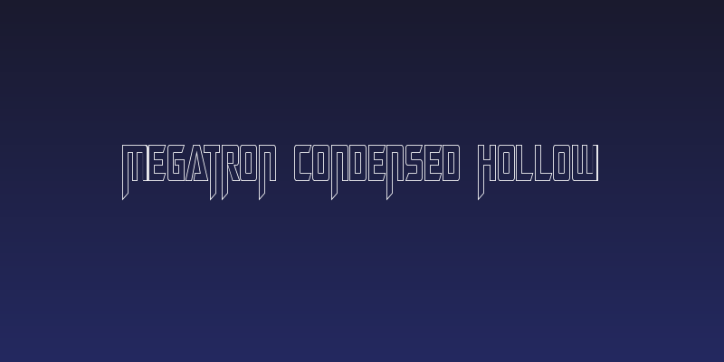 Megatron Condensed Hollow Social Header