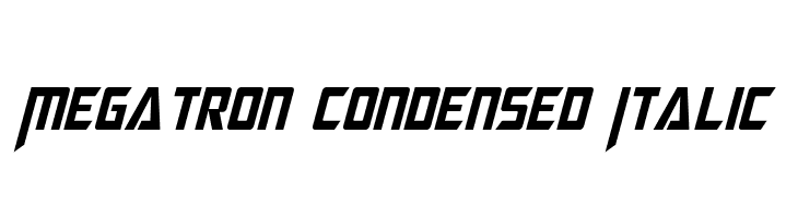 Megatron Condensed Italic  नि: शुल्क फ़ॉन्ट्स डाउनलोड