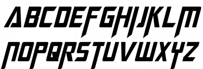 Megatron Condensed Italic Font Litere mari