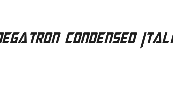 Megatron Condensed Italic Logo