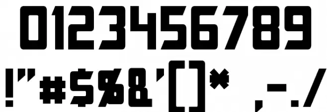 Megatron Condensed Font OTHER CHARS