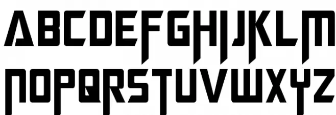 Megatron Condensed 字体 大写