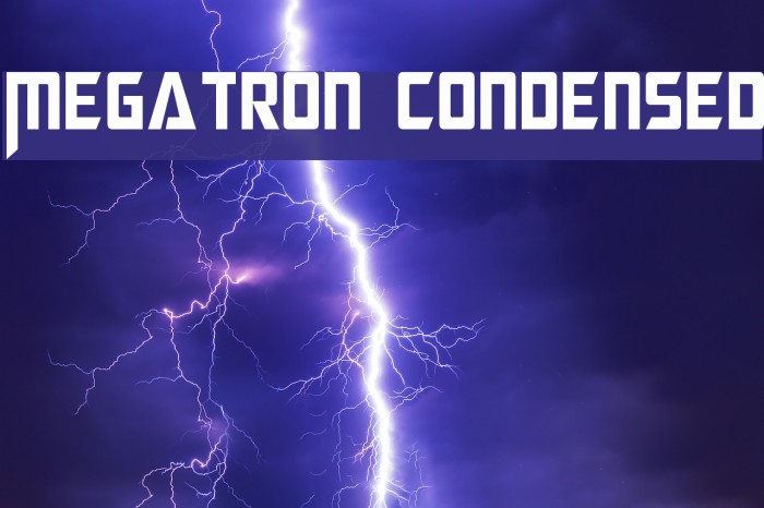 Megatron Condensed Font examples