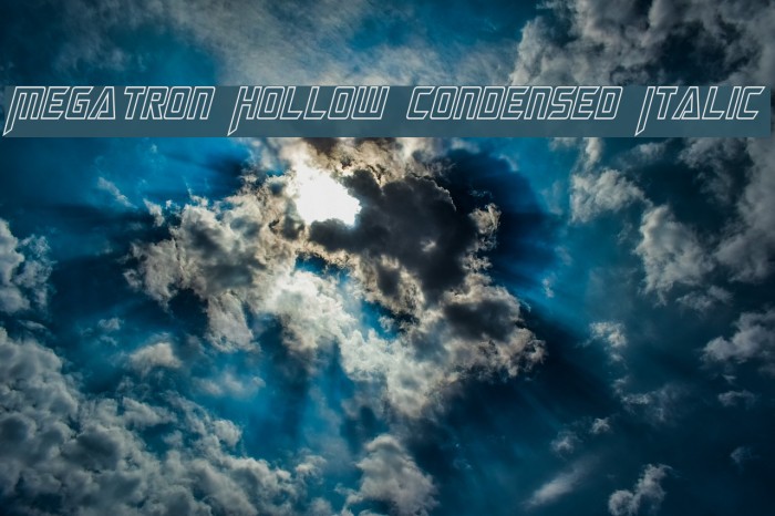 Megatron Hollow Condensed Italic Example 2