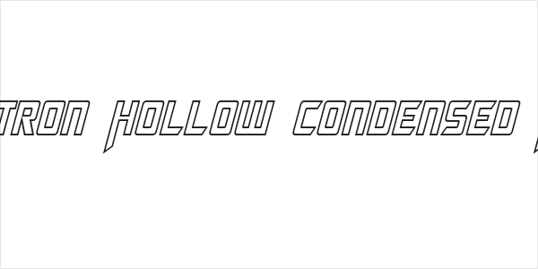 Megatron Hollow Condensed Italic Logo