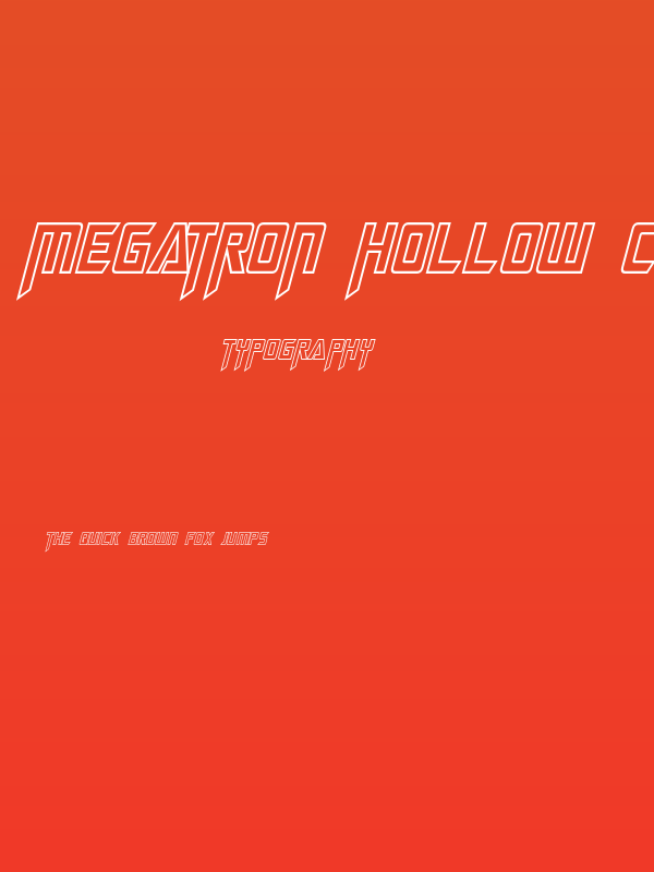 Megatron Hollow Condensed Italic Poster