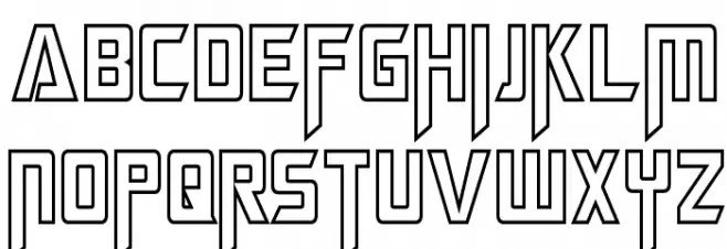 Megatron Hollow Condensed خط أحرف كبيرة