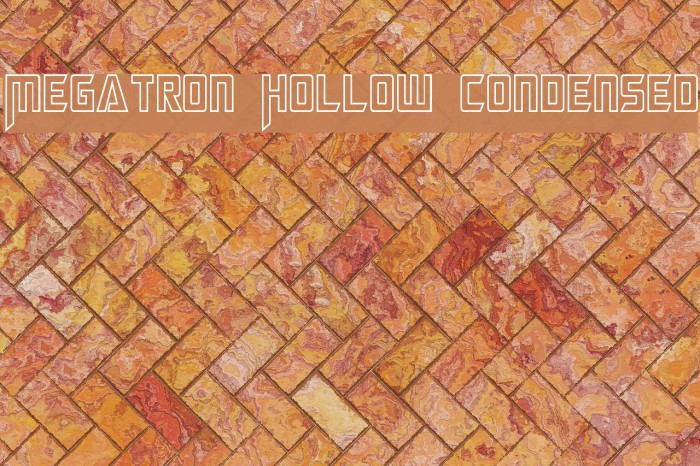 Megatron Hollow Condensed Font examples