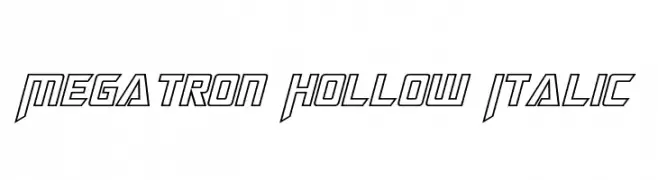 Megatron Hollow Italic  免费字体下载