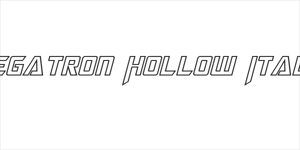 Megatron Hollow Italic Logo