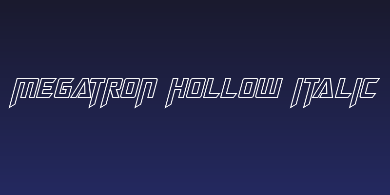 Megatron Hollow Italic Social Header