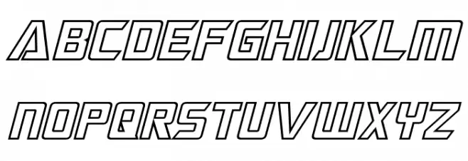 Megatron Hollow Italic 字体 小写