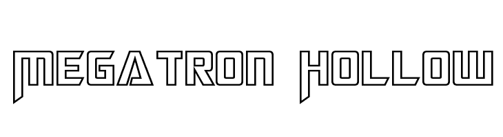 Megatron Hollow  Frei Schriftart Herunterladen