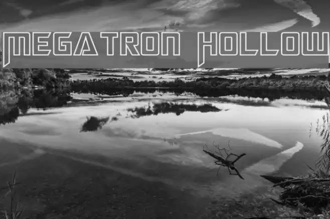 Megatron Hollow Font examples