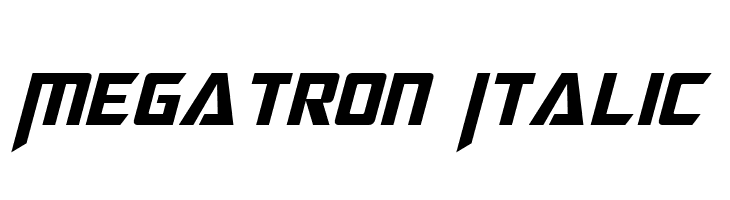 Megatron Italic  font caratteri gratis