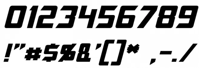 Megatron Italic Font OTHER CHARS