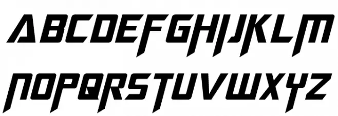 Megatron Italic 字体 大写