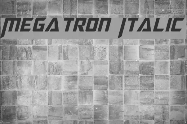Megatron Italic Font examples