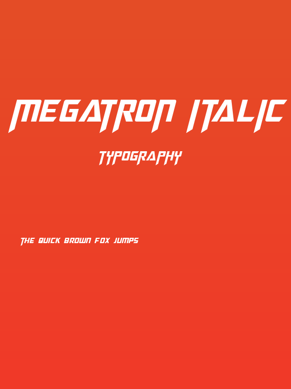 Megatron Italic Poster