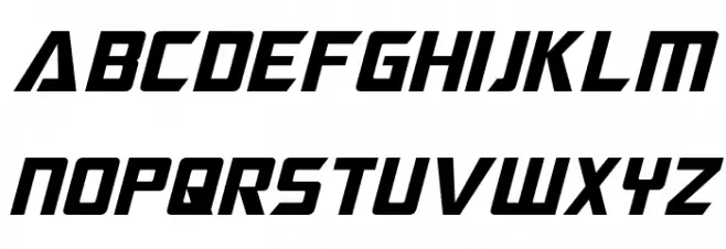Megatron Italic 字体 小写