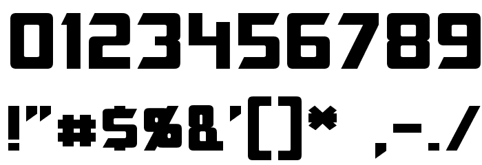 Megatron Font OTHER CHARS