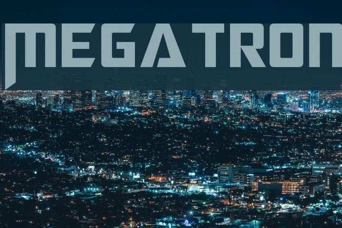 Megatron Font examples