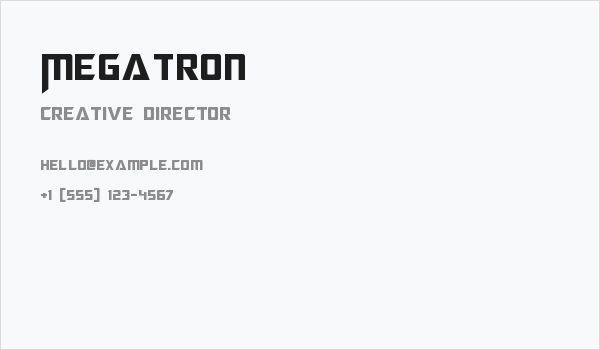 Megatron Business Card
