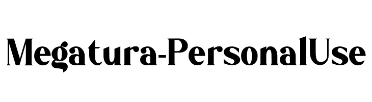 Megatura - Personal Use  नि: शुल्क फ़ॉन्ट्स डाउनलोड