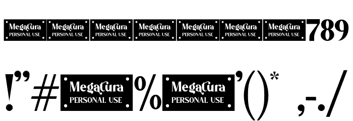 Megatura - Personal Use Font OTHER CHARS