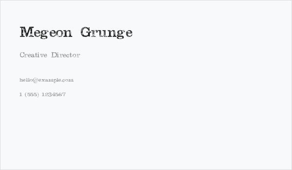 Megeon Grunge Business Card