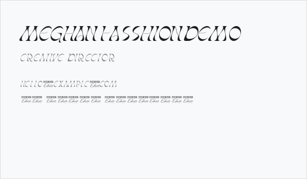 MeghanFasshionDemo Business Card