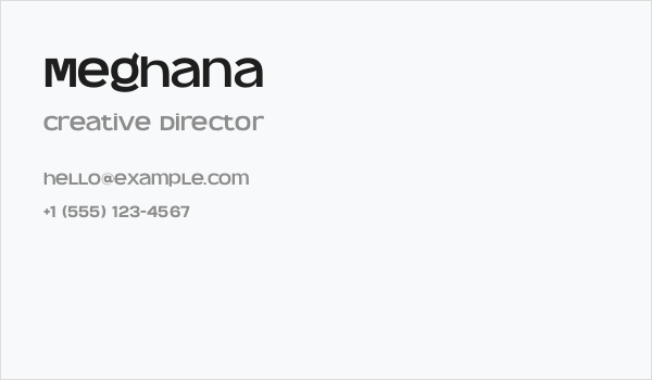 Meghana Business Card