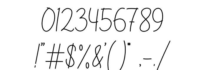 Meghatone Signature Font OTHER CHARS