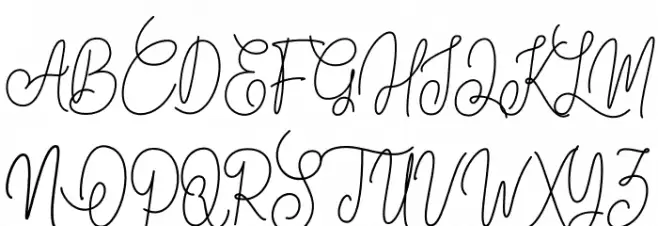 Meghatone Signature フォント 大文字