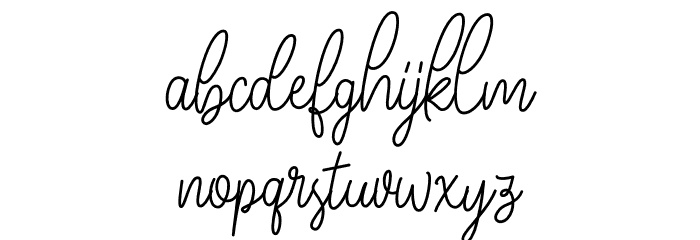 Meghatone Signature Font LOWERCASE